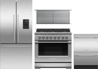 4 Piece Package Includes Refrigerator, Range, Hood And Dishwasher